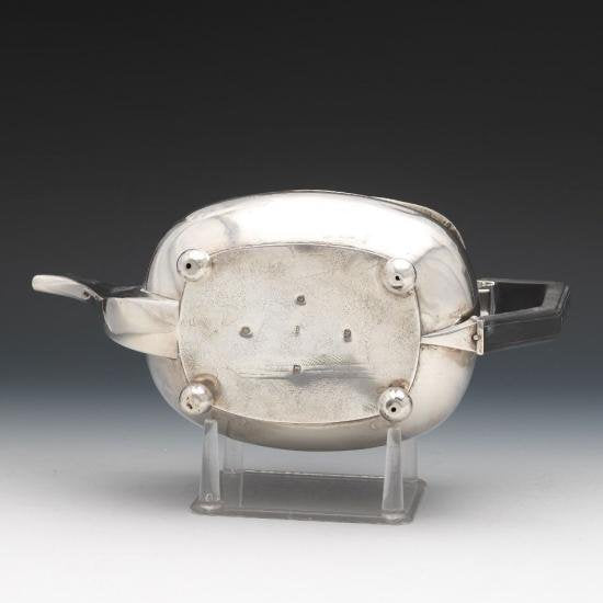 ０２５　シルバーポット ジョージIII世のスターリングシルバー 長方形のティーポット 1806年製