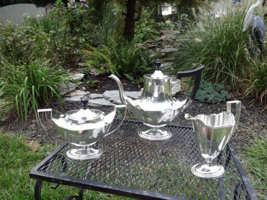 ０３０　シルバーポット アンティーク スターリングシルバー コーヒー＆ティーポット3点セット GORHAM PLYMOUTH