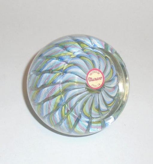 １１５　イタリア製　ムラノガラス　ペーパーウェイト　オリジナルラベル付き