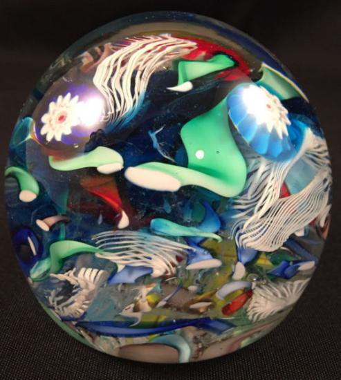 元箱付き　極美　ムラノ　ペーパーウェイト ミルフィオリ MURANO 超絶技巧 130 ベネチアンガラス ムラノガラスのミルフィオリペーパーウェイト