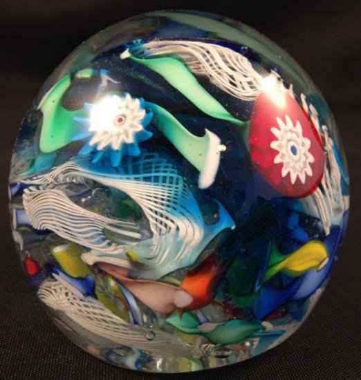 １３０　ベネチアンガラス　ムラノガラスのミルフィオリペーパーウェイト
