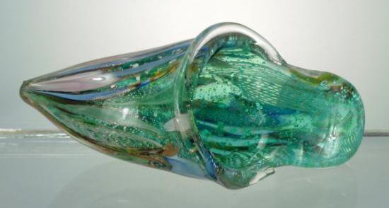 ２４２　ヴィンテージ　ムラノガラス　靴の形のペーパーウェイト