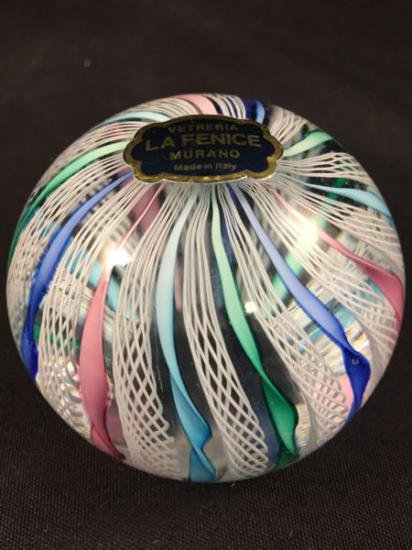 ２５９　当時物　オリジナルラベル付き　ムラノガラスのペーパーウェイト