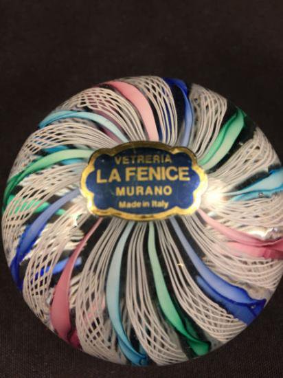 ２５９　当時物　オリジナルラベル付き　ムラノガラスのペーパーウェイト