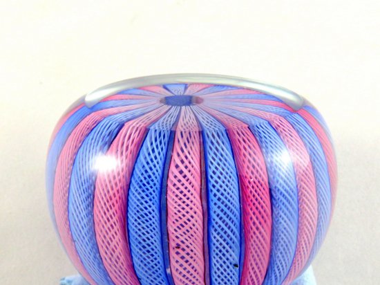 ３００　ムラノガラス　ラッティーノ技法のペーパーウェイト