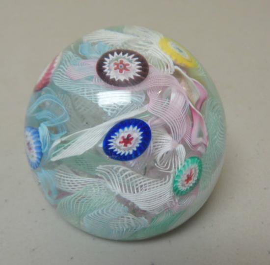 ヴィンテージ　ムラノガラスのペーパーウェイト　オリジナルラベル付き