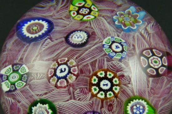 ３８４　ベネチアングラス　ヴィンテージ　Perthshireのペーパーウェイト