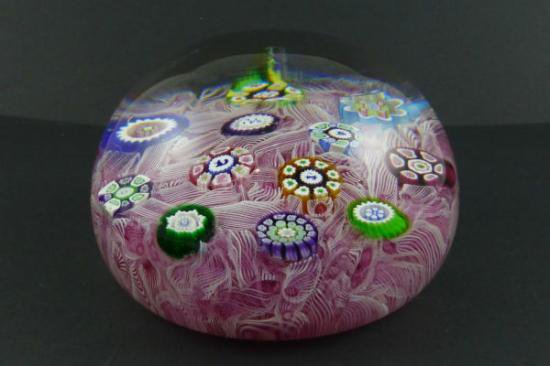 ３８４　ベネチアングラス　ヴィンテージ　Perthshireのペーパーウェイト