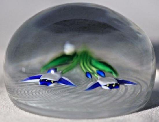 ４４２　ベネチアングラスのラッティチーノペーパーウェイト