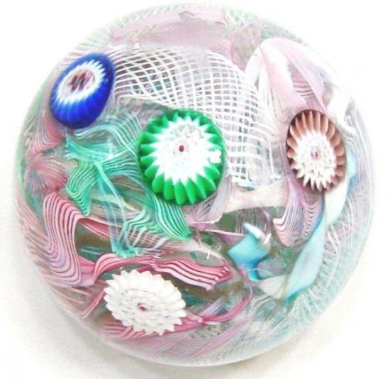 ４５７　ムラノガラスのミルフィオリペーパーウェイト