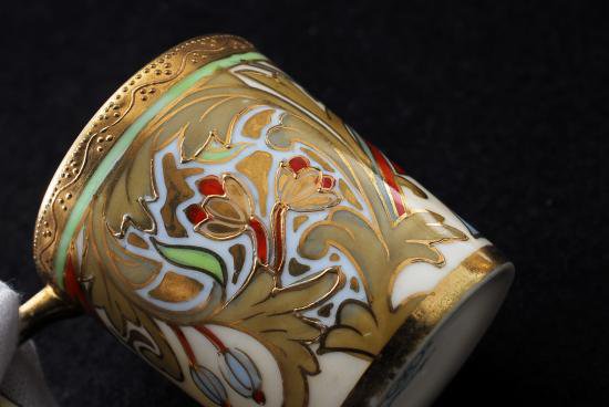 ０７０　オールドノリタケ 金盛更紗花図紋 コーヒーセット