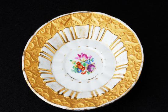 １４１　マイセン meissen 純金 風景図カップ＆ソーサー