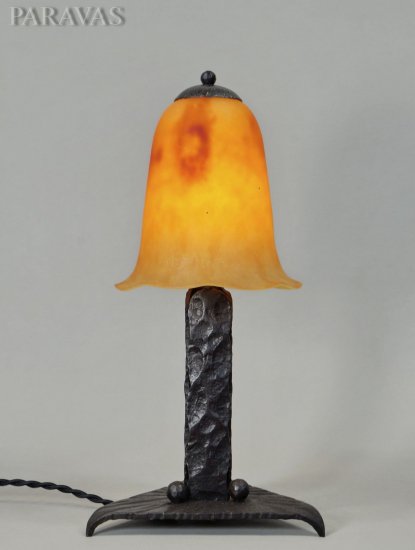 ００９　ドーム兄弟: 1925-1930 アール・デコ調ブロンズランプ