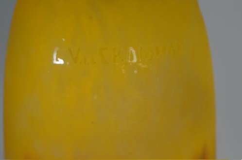 ピゲ&ミューラー兄弟: 1930年代アール・デコ調ランプ: 鉄製 "GV DE CROISMARE" サイン入りブロンズランプ