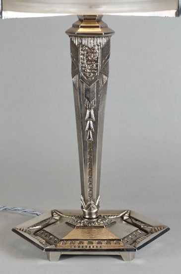 ０２８　アンティーク照明（テーブルランプ）: ミューラー兄弟: 1930年代アール・デコ調