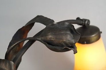 ０３０　アンティーク照明（テーブルランプ）: カリオン&ミューラー兄弟: 1925年アール・デコ調ランプ