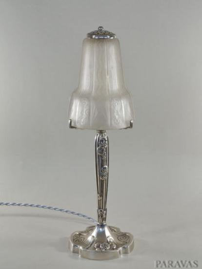 ０４６　アンティーク照明（テーブルランプ）: ミューラー兄弟&PUEL-DETOT: 1930年代アール・デコ調