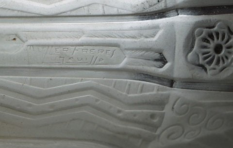 ０４６　アンティーク照明（テーブルランプ）: ミューラー兄弟&PUEL-DETOT: 1930年代アール・デコ調