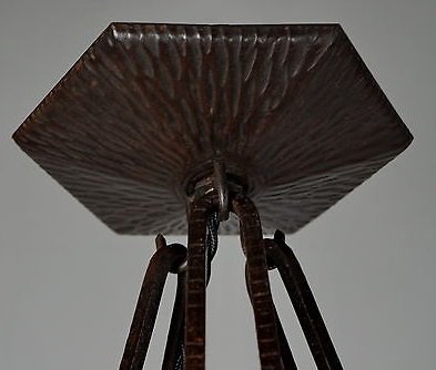 ０６４　アンティーク照明（シャンデリア）: ミューラー兄弟: アール・デコ調