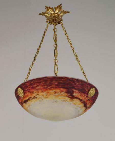 １２２　ミューラー兄弟：　フランス製　アール・デコ調　シャンデリア　1930年