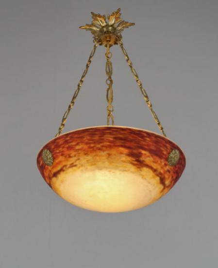 １２２　ミューラー兄弟：　フランス製　アール・デコ調　シャンデリア　1930年