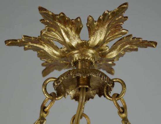 １２２　ミューラー兄弟：　フランス製　アール・デコ調　シャンデリア　1930年