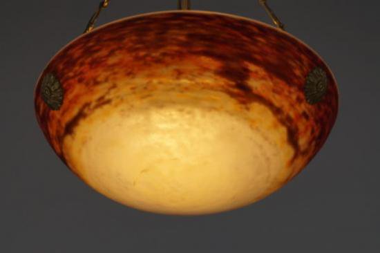 １２２　ミューラー兄弟：　フランス製　アール・デコ調　シャンデリア　1930年