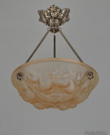 １２３　ミューラー兄弟　フランス製　アール・デコ調　シャンデリア