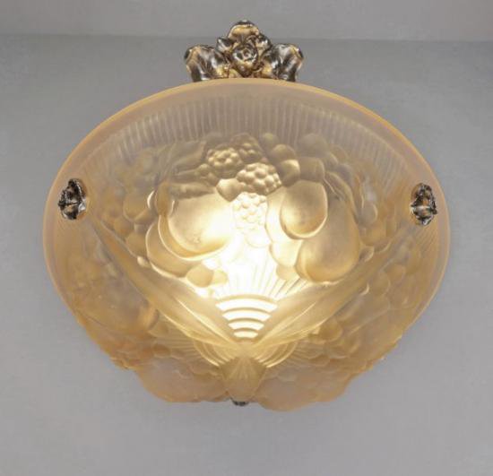 １２３　ミューラー兄弟　フランス製　アール・デコ調　シャンデリア