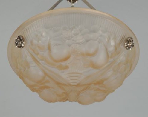 １２３　ミューラー兄弟　フランス製　アール・デコ調　シャンデリア