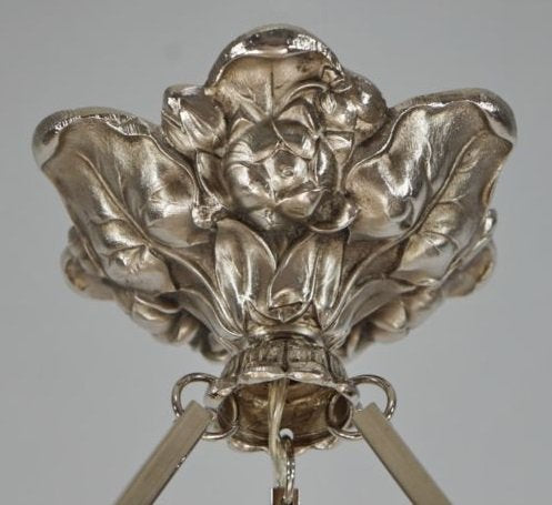 １２３　ミューラー兄弟　フランス製　アール・デコ調　シャンデリア