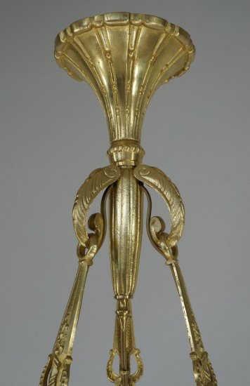 １２４　ミューラー兄弟：　フランス製　アール・デコ調　シャンデリア　1930年