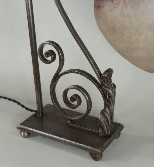 １３５　カリオン＆シュナイダー兄弟：フランス　アール・デコ調　ブロンズランプ　1925年