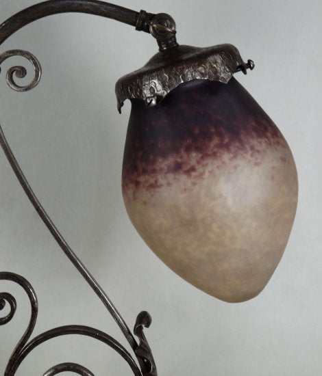 １３５　カリオン＆シュナイダー兄弟：フランス　アール・デコ調　ブロンズランプ　1925年