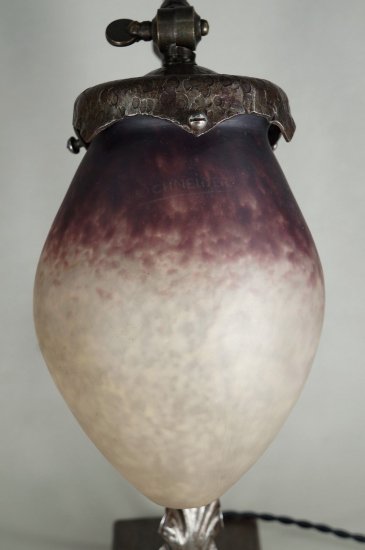 １３５　カリオン＆シュナイダー兄弟：フランス　アール・デコ調　ブロンズランプ　1925年