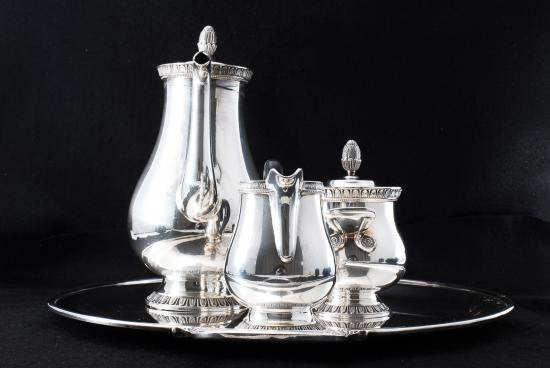 美品 クリストフル マルメゾン ポット 4点 CHRISTOFLE MALMAISON クリストフルマルメゾン ポットセット