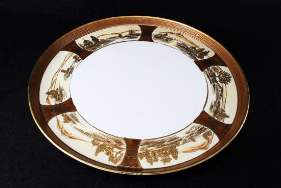 ０７５　オールドノリタケ ニッポン 金彩風景図 クリーマー ３点セット