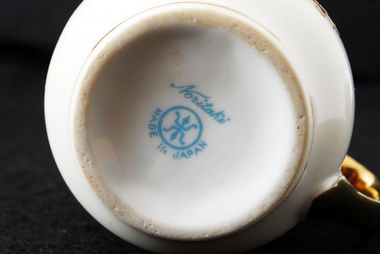 ０７６　オールドノリタケ　金彩&ルビーレッド ティーセット