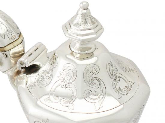 ０４７　シルバーポット アンティーク 初期ヴィクトリアン スターリングシルバーのコーヒーポット スコットランド製