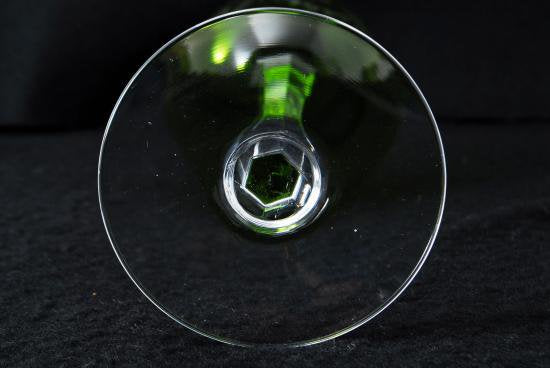 ０４１　オールド バカラ baccarat グリーン ポンパドール グラス