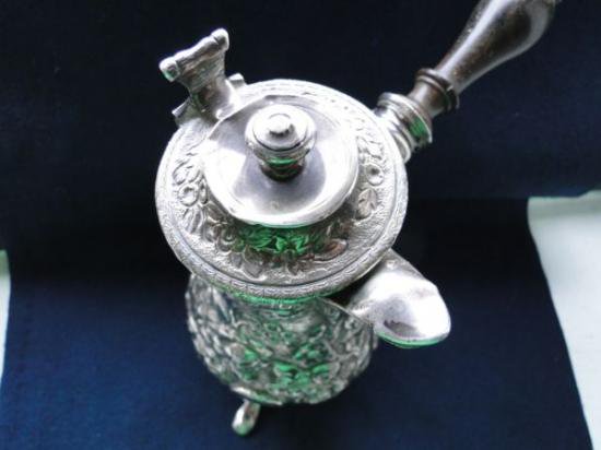 １１３　シルバーポット アンティーク品 スターリングシルバーのチョコレートポット 1750年フランス製 刻印有り