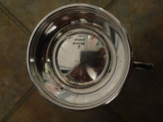 １１４　シルバーポット Kirk Stieff スターリングシルバー 3点セット (コーヒーポット/クリーマー/シュガーポット) ウィリアムズバーグ