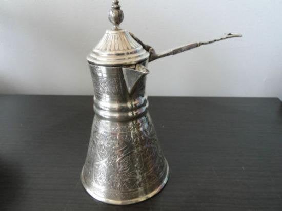 １１９　シルバーポット エジプト製スターリングシルバーコーヒーポット 1900年製