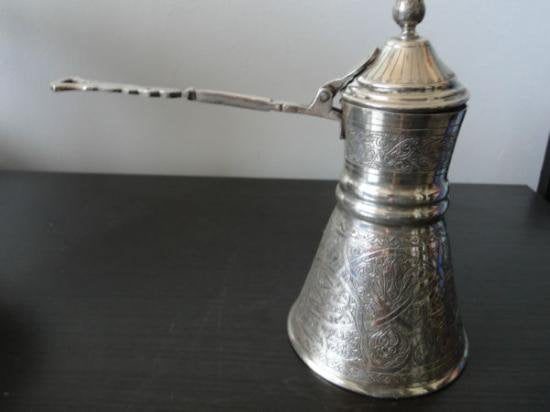 １１９　シルバーポット エジプト製スターリングシルバーコーヒーポット 1900年製