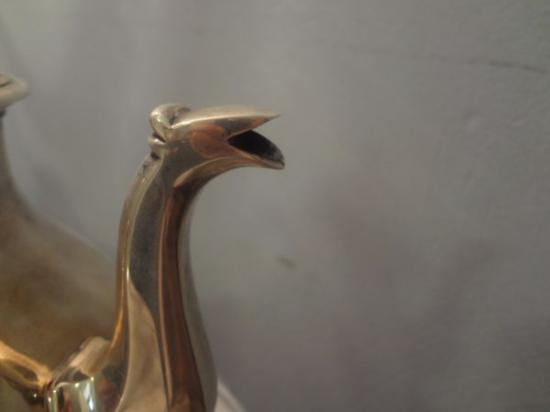 １２０　シルバーポット スターリングシルバーティーポットケトル 木製ハンドル 英国製