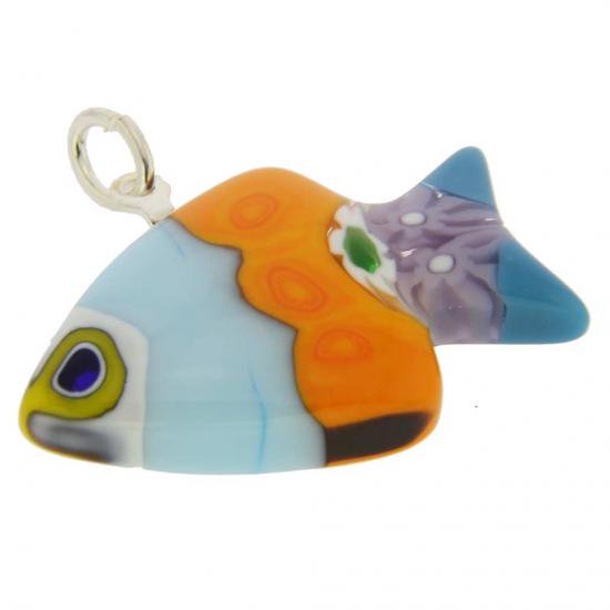 ５４０　ミルフィオリ魚型ペンダント（小）