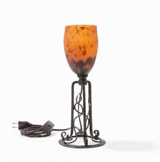 ０８０　ドーム兄弟　貴重なテーブルランプ　アール・ヌーヴォ