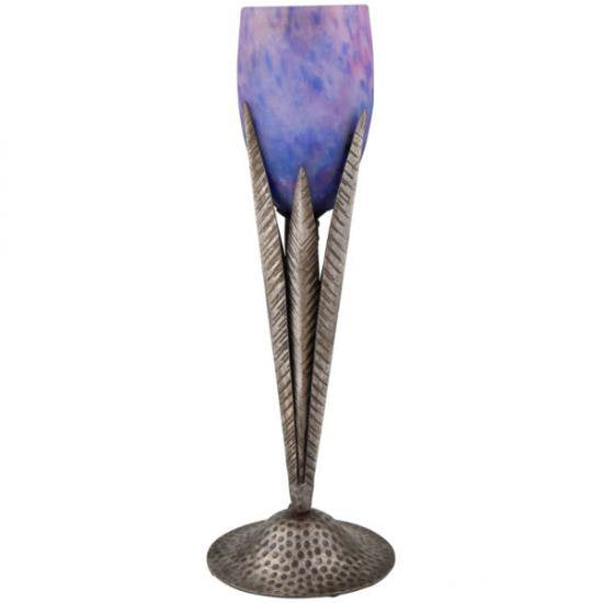 ０８４　フランス　ナンシー　ドーム兄弟　ガラスランプ　鍛鉄　1925