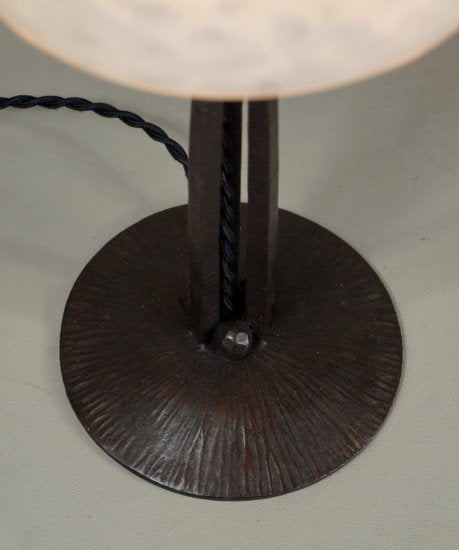 ドーム兄弟　フランス製　アールデコランプ　1925~1930年　鍛鉄製土台