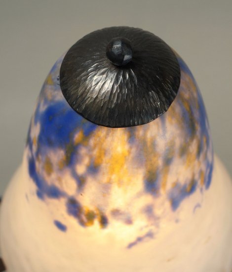 ドーム兄弟　フランス製　アールデコランプ　1925~1930年　鍛鉄製土台